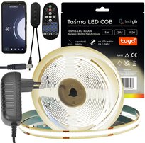 Zestaw Taśma LED Neon COB 24V 5m 4000K BIAŁA NEUTRALNA WIFI TUYA ŚCIEMNIACZ
