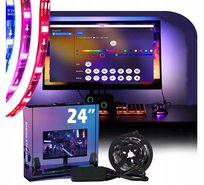Zestaw Taśma LED USB RGBIC PC Ambient Synchronizacja ekranu 24