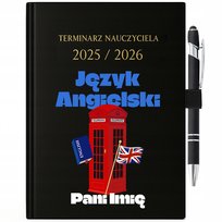 Zestaw Terminarz Nauczyciela + Długopis Prezent Język Angielski Pani *Imię*