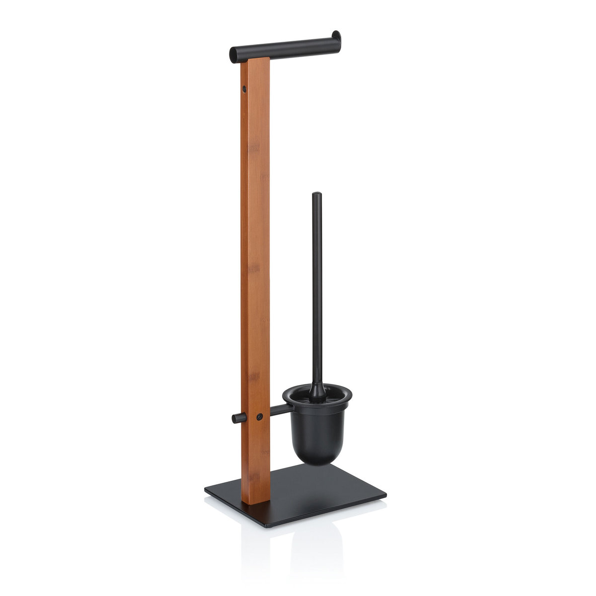 Zestaw toaletowy Kela Amir, bambus/stal, 22 x 18 x 70 cm