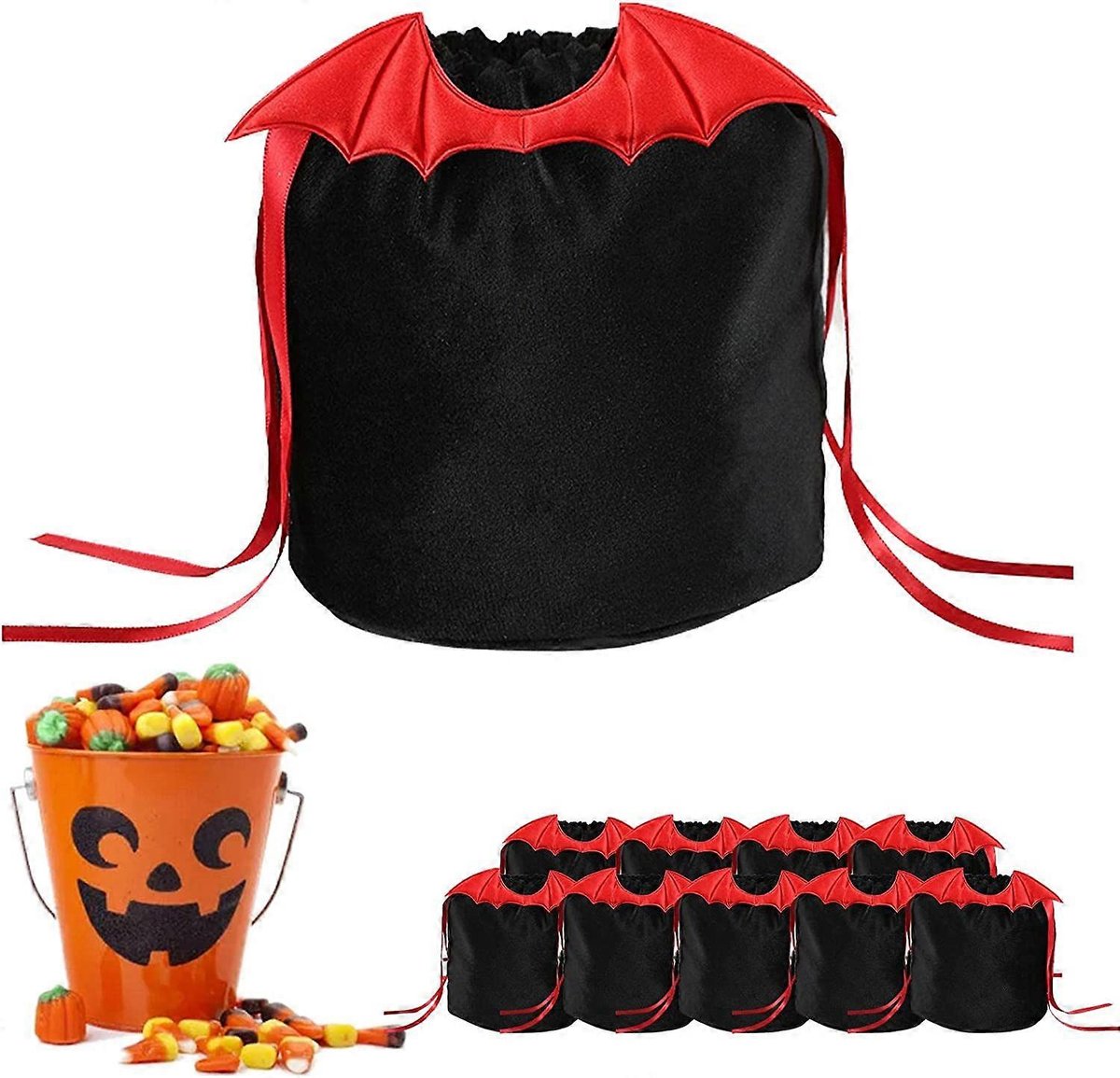 Zestaw torebek ze ściągaczem na Halloween - 10 szt. torebek ...