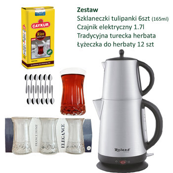 Zestaw Turecki: Czajnik, Herbata, Tulipanki 165Ml, Łyżeczki - ROLAND