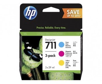 Zestaw tuszy HP P2V32A, błękitny, purpurowy, żółty, 87 ml, 3 szt. - HP