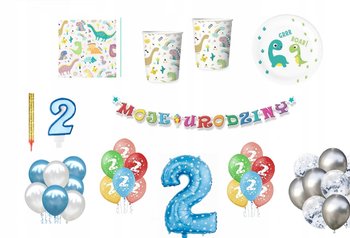 Zestaw Urodzinowy 2 Urodziny Dinozaury Balony - Inna marka