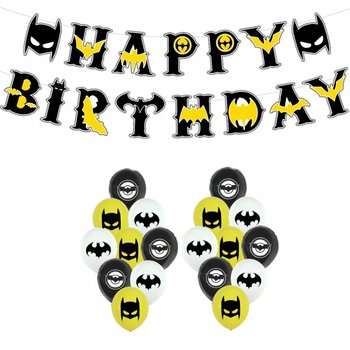 Zestaw urodzinowy BATMAN / girlanda / baner / balony / Happy Birthday - Inna marka