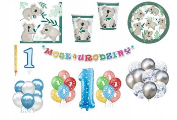 Zestaw Urodzinowy Miś Koala 1 Urodziny Balony - Inna marka