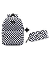 Zestaw Vans-Plecak OLD SKOOL CHECK VN000H4XY28+Piórnik VN000H58Y28 Blk/Wht