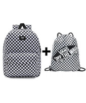 Zestaw Vans - Plecak OLD SKOOL CHECK VN000H4XY28+ Worek VN000HECY28 Blk/Wht