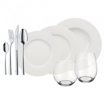 Zestaw VILLEROY & BOCH Wonderful World White 4 Friends, biały, 36 elementów - Villeroy & Boch