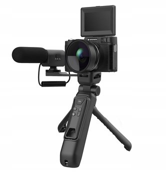 Zestaw Vlog Aparat Cyfrowy 24mp Kamera 4k Agfaphoto Vlg-4k + Pilot Mikrofon - AGFAPHOTO