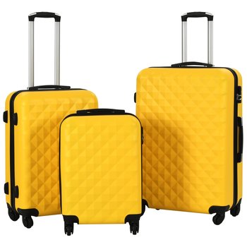 Zestaw walizek na kółkach ABS, żółty, 3 rozmiary - Inna marka