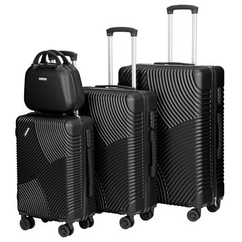 Zestaw Walizek Na Kółkach Walizki Podróżne Duża Średnia Kabinówka 4w1 Abs - Voyano