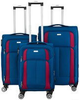 Zestaw walizek Peterson komplet bagaż podróżnych walizki do samolotu niebieskie