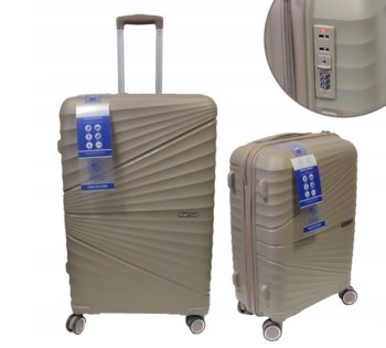 Zestaw Walizek Walizka Kabinowa 20" + Duża 28" Xl Podróżna Lekka 4 Kółka Beżowa - Inna marka