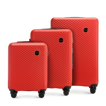 Zestaw walizek z ABS-u w ukośne paski 56-3A-74S-30 - WITTCHEN
