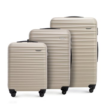 Zestaw walizek z ABS-u z żebrowaniem 56-3A-31S-86 - WITTCHEN