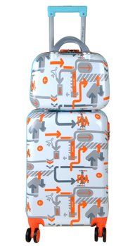 Zestaw walizka kabinowa na kółkach + kuferek SUNBAG Fly360 Dual Color - SunBag