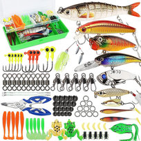 Zestaw Wędkarski Przynęty Spinningowe Haczyki Ciężarki Dla Wędkarza Połów