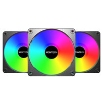 Zestaw wentylatorów Montech GF120 V2 ARGB PWM Black 120mm (3-pak) Montech