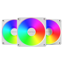 Zestaw wentylatorów Montech GF120 V2 ARGB PWM White 120mm (3-pak) Montech