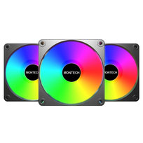 Zestaw wentylatorów Montech GF120R V2 ARGB PWM Reverse Black 120mm (3-pak) Montech