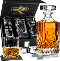 Zestaw Whisky Dla Mężczyzn Szklanki Karafka Whisky Kamienie Etui Prezent Inna marka