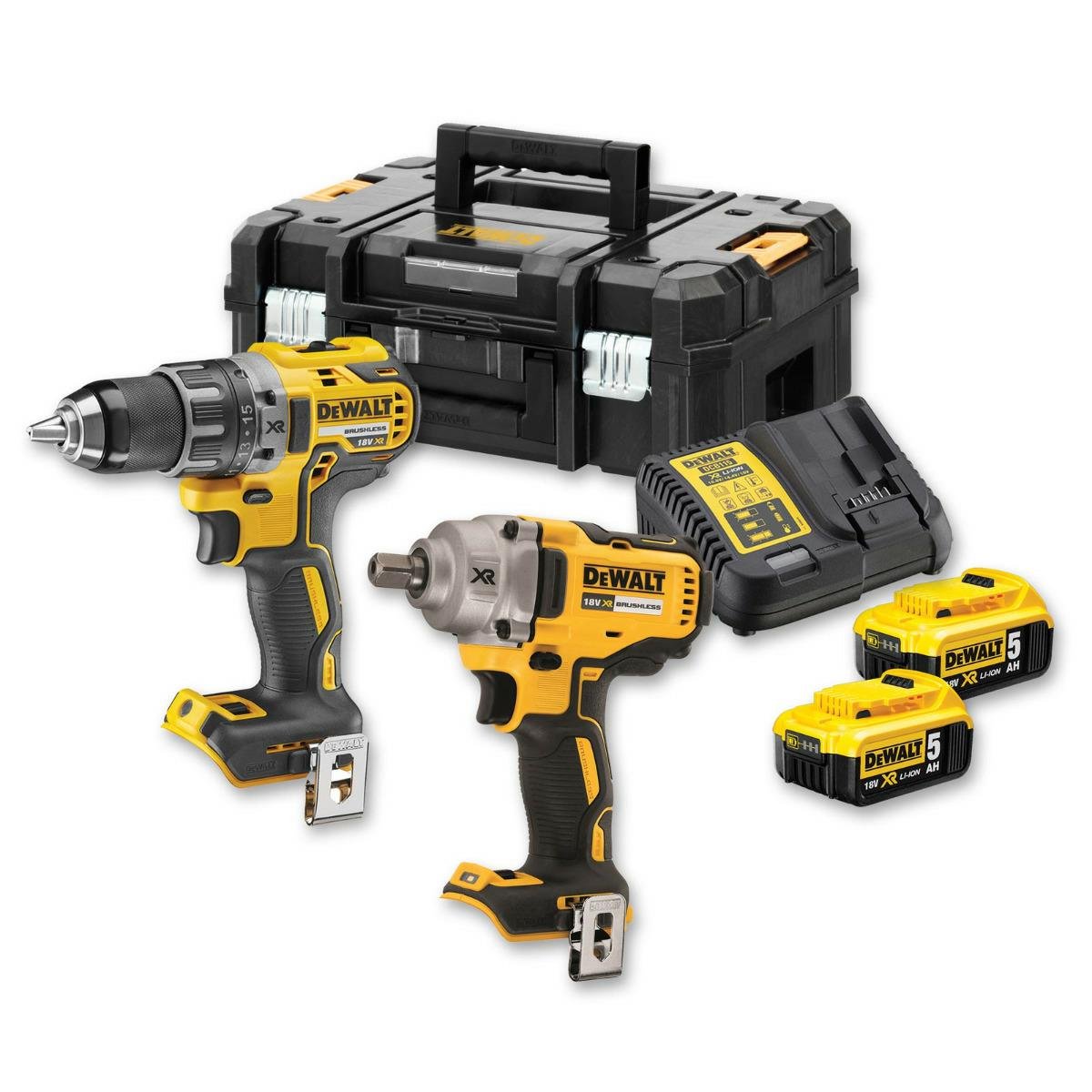 Zestaw wiertarko-wkrętarka i klucz udarowy DEWALT Combo DCD796+DCF894, 18 V