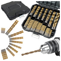 ZESTAW WIERTEŁ DO METALU DREWNA WIERTŁA TYTANOWE UNIWERSALNE 1,5-10mm 99 EL