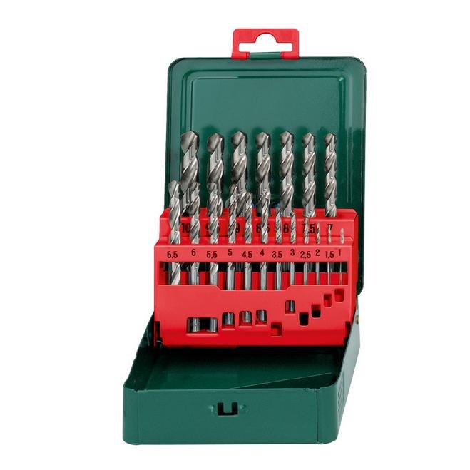 Zestaw wierteł do metalu METABO hss-g, 19 elementów 627153000