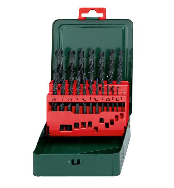 Zestaw wierteł do metalu METABO hss-r, 19 elementów 627151000