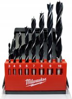Zestaw wierteł MILWAUKEE do drewna MDF HDF płyt OSB 3-10 mm wiertło 8szt.