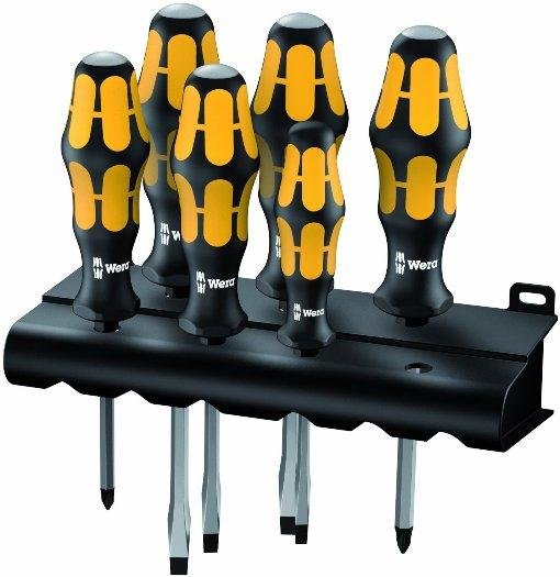 Zestaw wkrętaków WERA 932/6 Kraftform + wieszak, 6 szt.