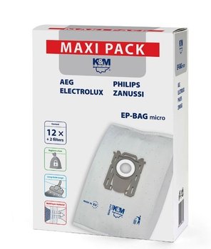 Zestaw Worki do odkurzacza K&M Maxi Pack EP-BAG Micro, 12 szt. + Filtr, 2 szt. - K&M
