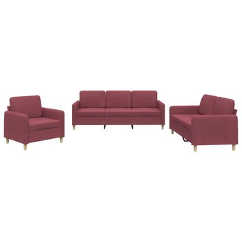 Zestaw wypoczynkowy: Sofa 3os + 2os + fotel (Czerw / AAALOE - Inny producent