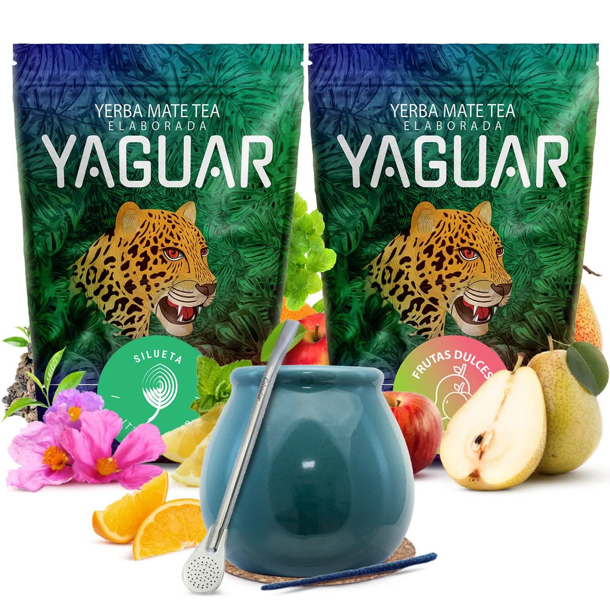 Zestaw Yerba Mate 2x500g Yaguar + Tykwa Turquesa - Yaguar | Sklep EMPIK.COM