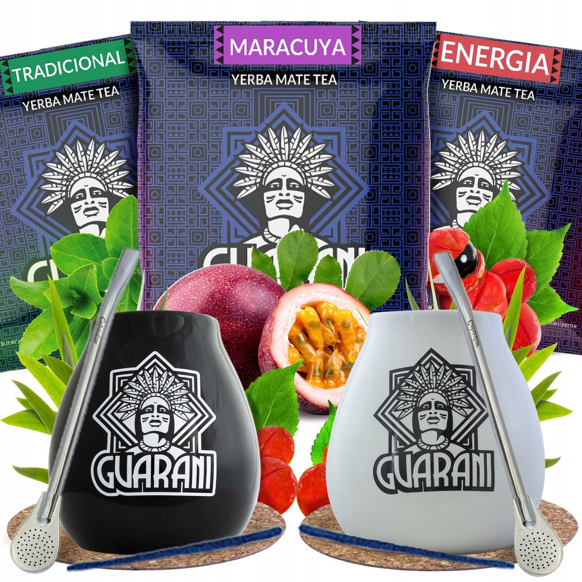 Set Yerba Mate Rio Parana Energia Elaborada 1kg