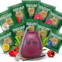 Zestaw Yerba Mate Yaguar 10x50g Tykwa Bombilla Yaguar