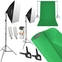 Zestaw Z Tłem Studiolights™ 2X 40X60Cm 125W Led