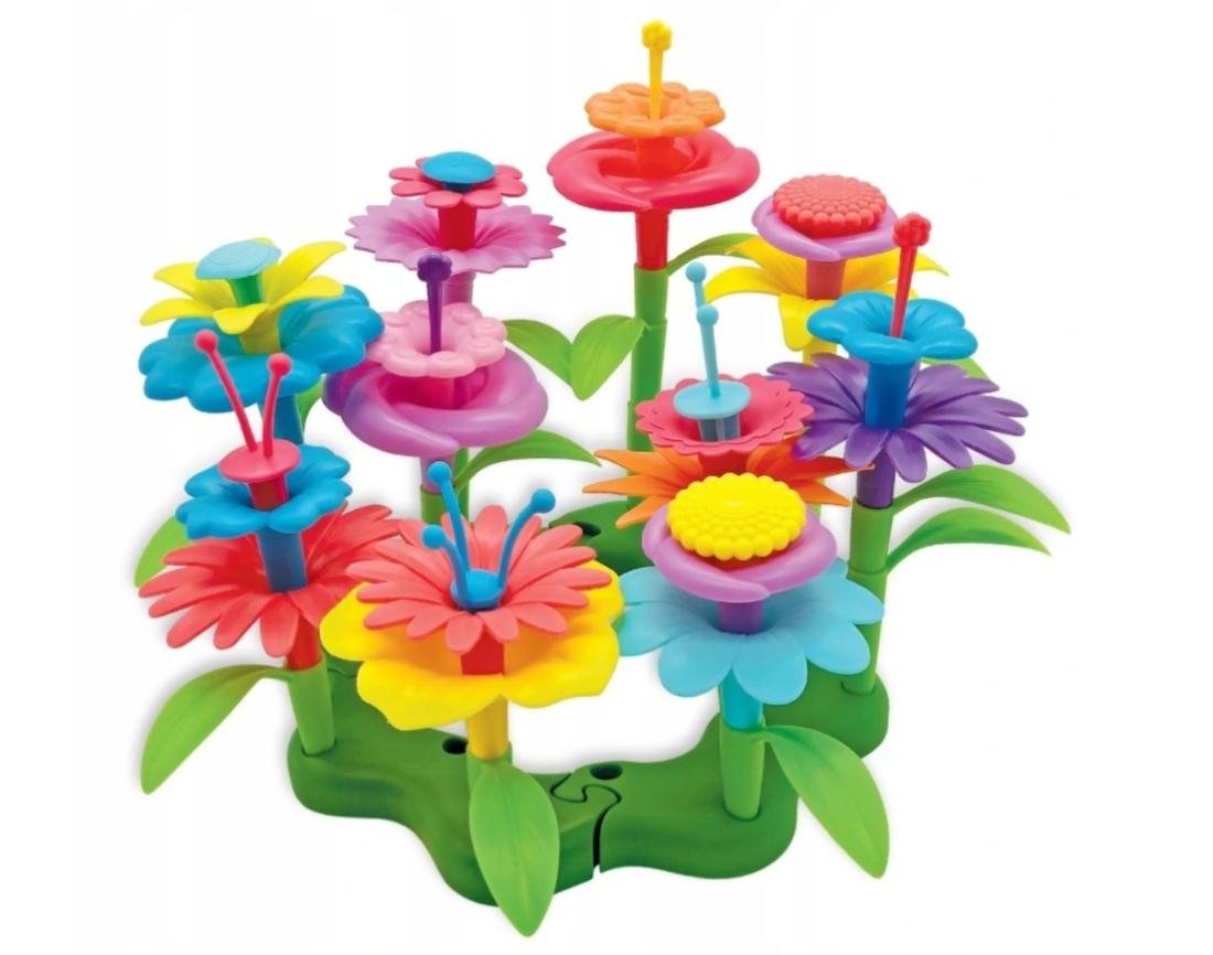 Zdjęcia - Klocki Zestaw Zabawek Do Budowania Ogrodu Kwiatów 56 Elementów
