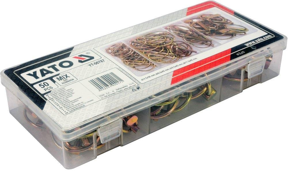 Zestaw zabezpieczeń z kółkiem YATO, 50 szt