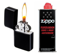 Zestaw zapalniczka benzynowa czarna plus benzyna Zippo Zippo