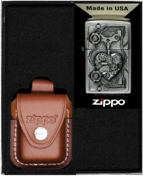 Zestaw Zapalniczka ZIPPO STEAMPUNKT HEART Prezentowy No4 - Zippo