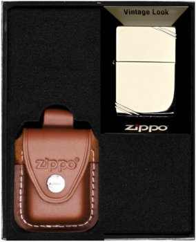 Zestaw Zapalniczka ZIPPO VINTAGE CHROME HIGH POLISH Prezentowy No4 - Zippo