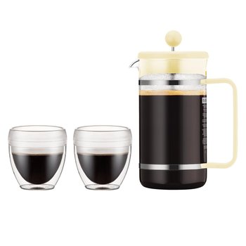 Zestaw: zaparzacz do kawy i 2 szklanki (jasnożółty) Bistro Bodum - Bodum