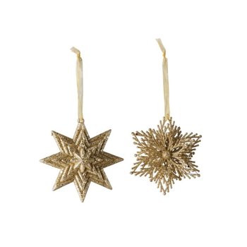 Zestaw zawieszek na choinkę VILLEROY & BOCH Christmas Decoration, złote, 10 cm, 2 szt. - Villeroy & Boch