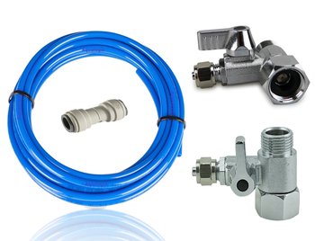 Zestaw Zawór 1/2, Niebieski Wężyk 5m, Złączka 1/4 - Aqualogis