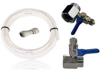 Zestaw Zawór 3/4, Biały Wężyk 5m, Złączka 1/4 - Aqualogis