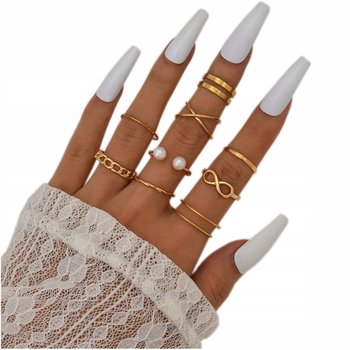 Zestaw Złotych Pierścionków Boho Pierścionek - WatchMe