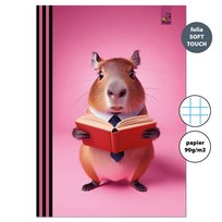 Zeszyt A4 32 Kartki W Kratkę 90G Kapibara Różowa EV-Corp