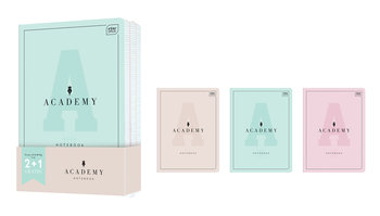 Zeszyt A4, Academy Pastel, w kratkę 60 kartek, Interdruk - Academy